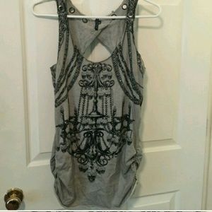 Affliction open back chandelier tank