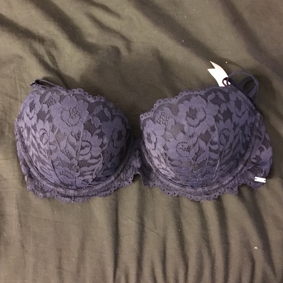 PINK Date Pushup 34D navy blue