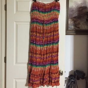 3X plus strapless plus size maxi cruise dress