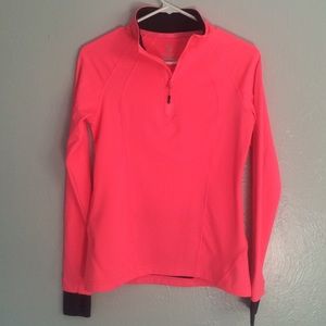 Hot pink MPG running jacket with thumb holes