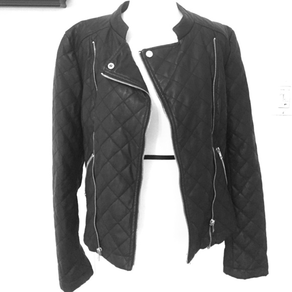 Black leather jacket