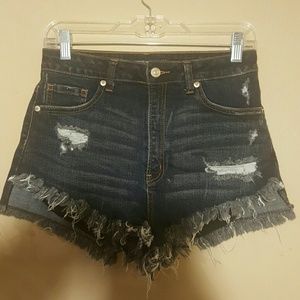 Distressed Jean shorts