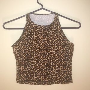 American Apparel Cheetah Print Crop Top