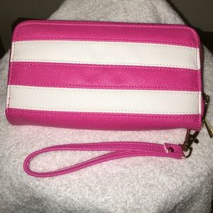 Pink & White Clutch Wallet NWT