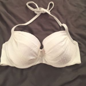 Beautiful VS white crocheted bikini top. NWOT