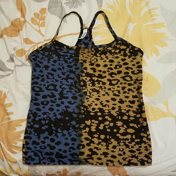 Cheetah print racer back cami