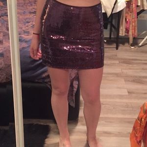 Forever 21 Sequined Tiered Skirt Sz M