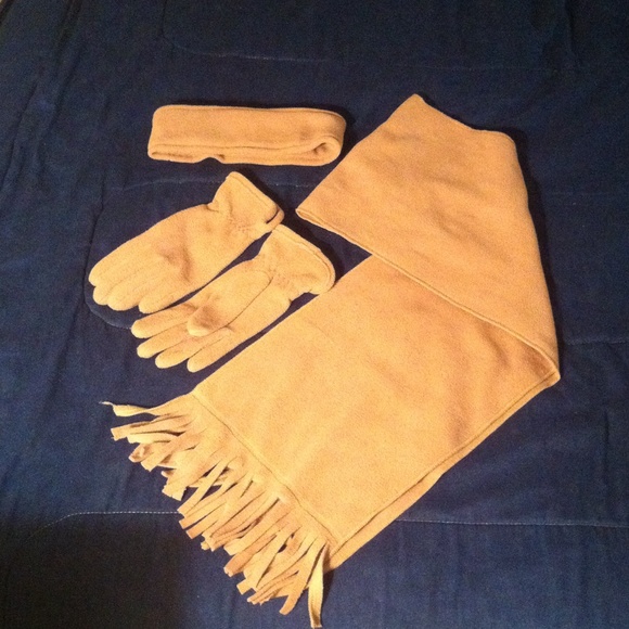 Scarf Gloves Headband Set