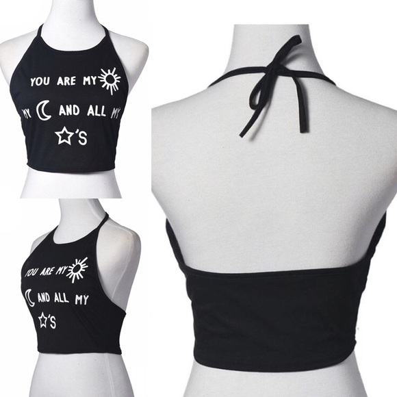🆕 JENNIFER Graphic Halter Crop Top - Picture 7 of 8
