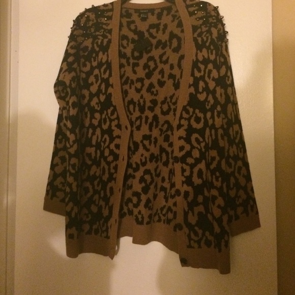 Cheetah cardigan sweater