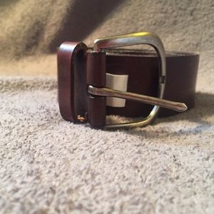 Dark brown leather belt