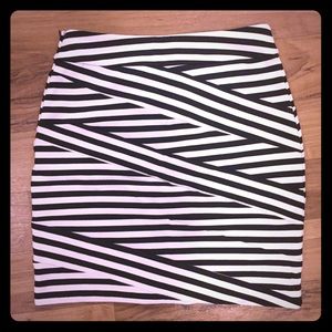 Express Striped Mini Skirt