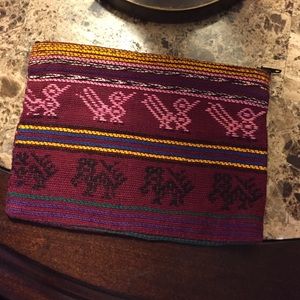 Burgundy Aztec Coin Purse