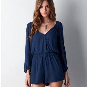 Front Wrap Long Sleeve Romper