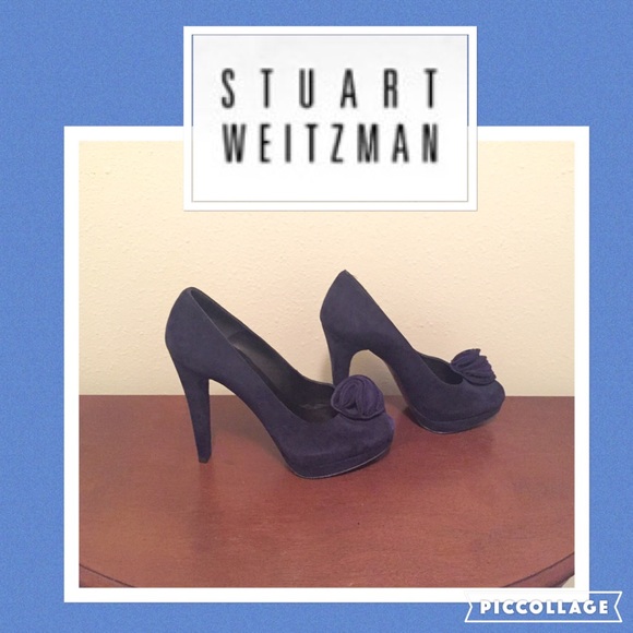 NEW Stuart Weitzman Suede Pumps - Navy