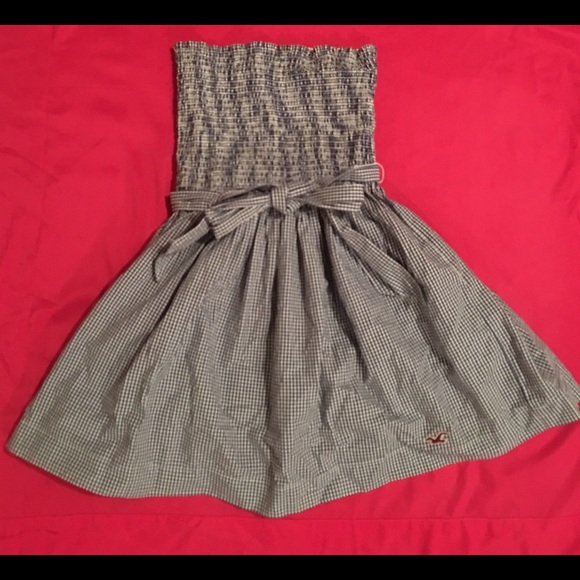 Hollister Blue Gingham Mini Dress