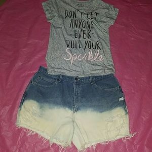 Plus size custom denim shorts
