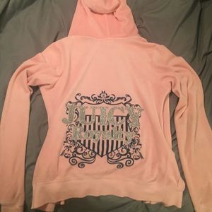 Juicy Couture soft pink zip up hoodie