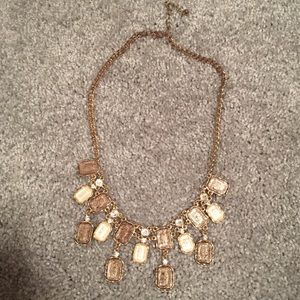 Buckle Brown and cream statement necklace