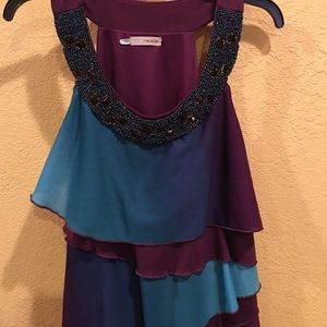 💖Dressy and classy beaded tank top
