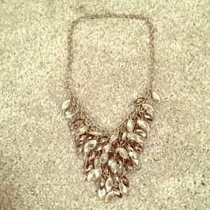 Buckle silver statement necklace