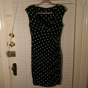 Ralph Lauren Navy with white dot dress size 6