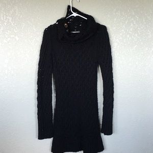 Free People Tunic Black Sweater