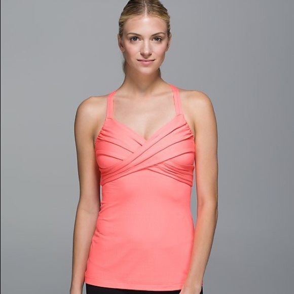 SOLD Lululemon Wrap It Up Tank Grapefruit size 4 - Picture 1 of 4