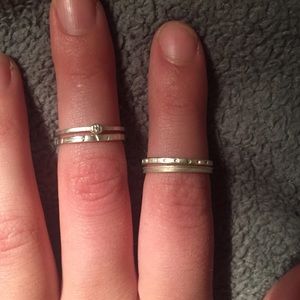 Silver midi rings. $3 for 1 $10 for set