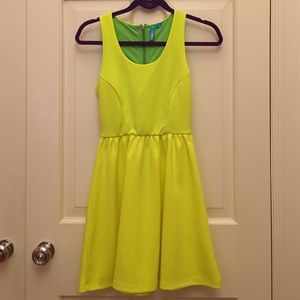 Nanette Lepore L'amour Neon Yellow Dress