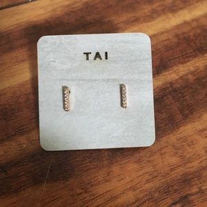 Tai Rose Gold CZ Earrings