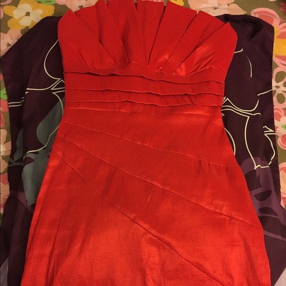 Red cocktail dress