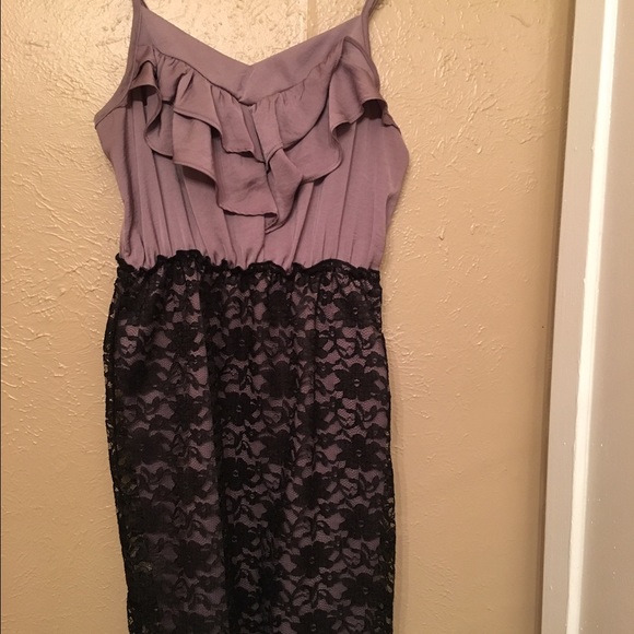 Purple and black dress