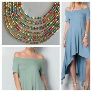 Light cotton high-low dress