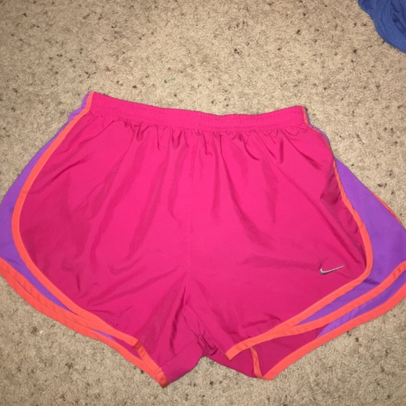 Pink purple and orange Nike Dri-Fit shorts