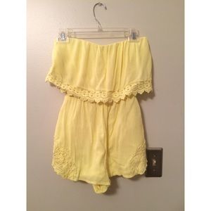 Yellow Ruffle Romper
