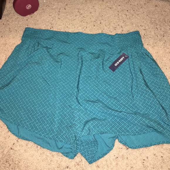 Float blue and black high waisted old baby shorts