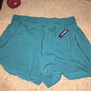 Float blue and black high waisted old baby shorts