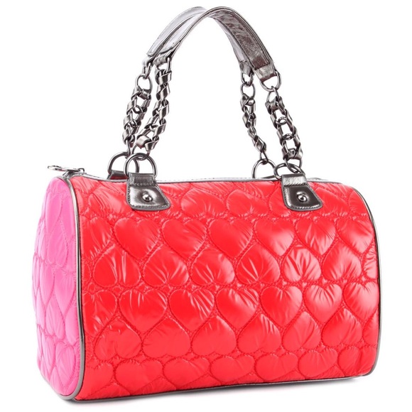 Red and pink betsey Johnson purse