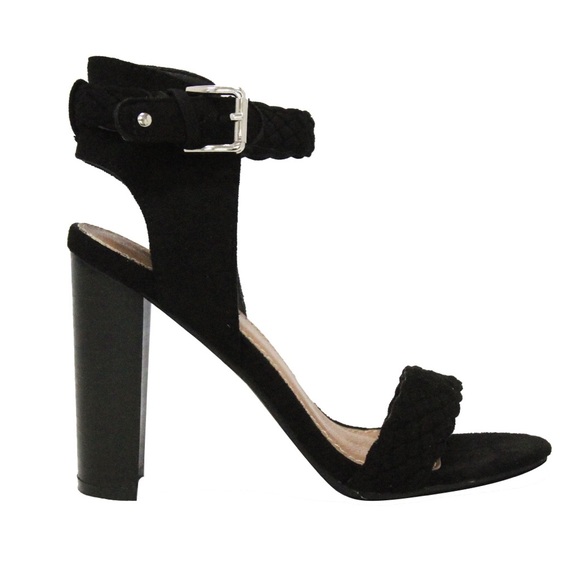 🆕😍❣ Braided Ankle Strap Block Sandal Heel shoes - Picture 3 of 4