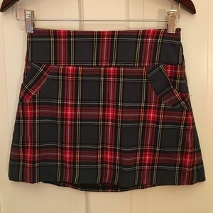 Plaid mini skirt
