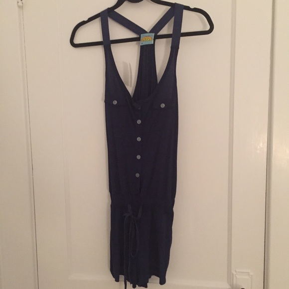 NWT C&C California Navy Racerback Romper Size XS