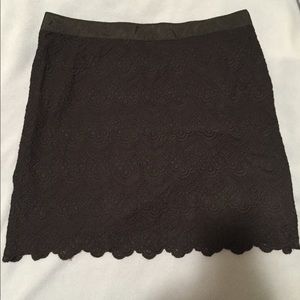 Black Lace J Crew Skirt Size 8
