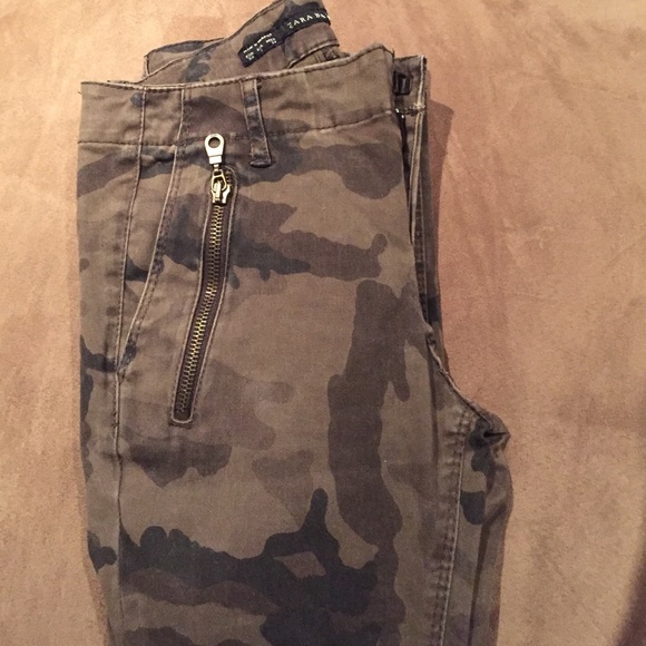 Zara camouflage basic skinny jeans