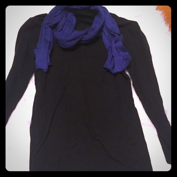 Simple Black Long Sleeve Cotton Top