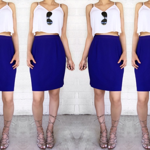 Vintage Dresses & Skirts - Vintage blue skirt
