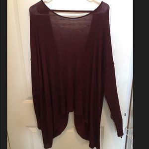 Free People Asymmetrical Open Back Top