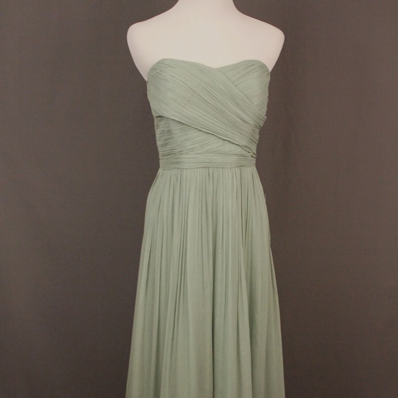 Bridesmaid/J Crew strapless dress- dusty shale