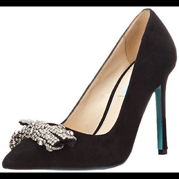 Betsey Johnson Black suede dress shoes