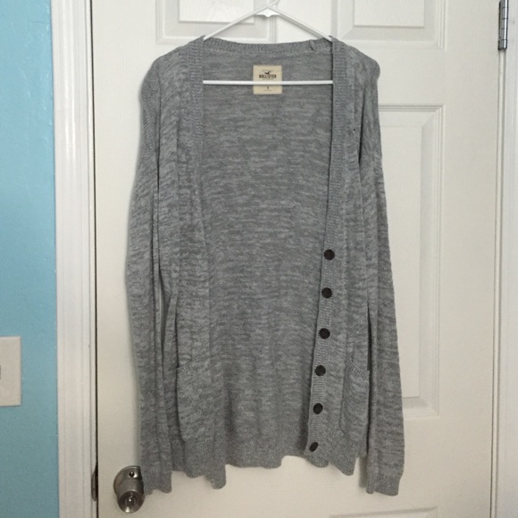 Grey knit cardigan